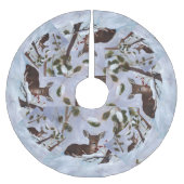 Holly Berry Deer Kerstboom Rok (Voorkant)