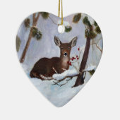 Holly Berry Deer Ornament (Rechts)
