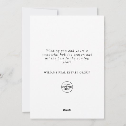 Holly Berry Dennenkegels Kerstkrans Bedrijfs- Feestdagenkaart (Achterkant)