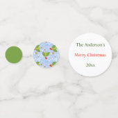 Holly berry en bladpatroon Merry Kerstmis Confetti (Voorkanten)