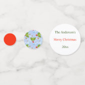Holly berry en bladpatroon Merry Kerstmis Confetti (Achterkanten)