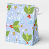 Holly berry en design van het patroon van het blad bedankdoosjes (Achterkant)