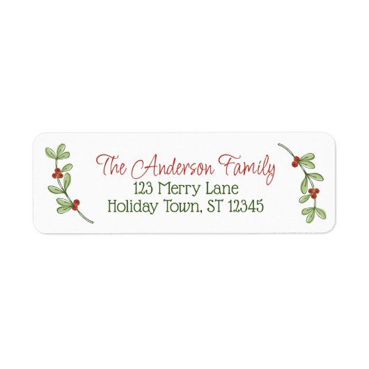 Holly Berry Etiket (Voorkant)