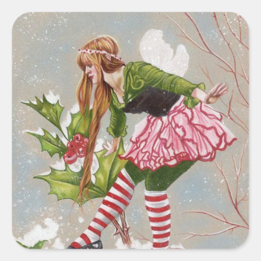 holly berry fairy stickers (Voorkant)