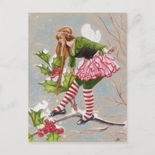 Holly berry fee kerst Kaart