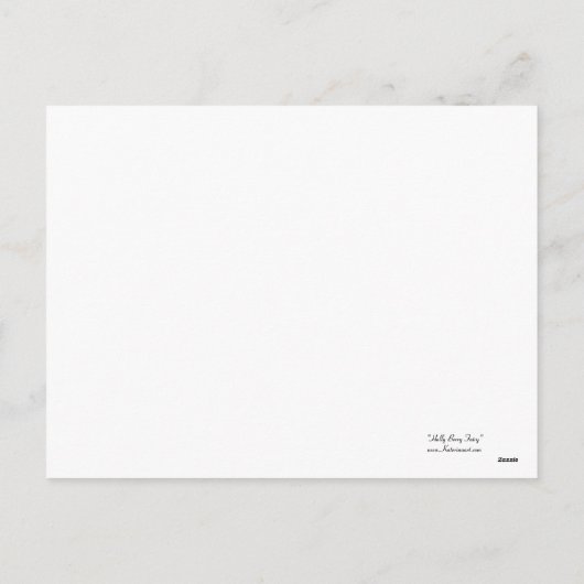 Holly berry fee kerst Kaart (Achterkant)