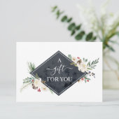 Holly Berry & Floral Blossom Gift Certificate (Staand voorkant)