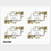Holly Berry Fresh Bakery Kerst sticker (Vel)
