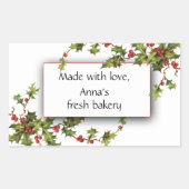 Holly Berry Fresh Bakery Kerst sticker (Voorkant)