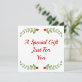 Holly Berry Gift Certificate (Staand voorkant)