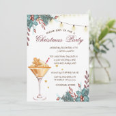 Holly Berry Gingerbread Cookie Drink Kerstmis Kaart (Staand voorkant)