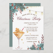 Holly Berry Gingerbread Cookie Drink Kerstmis Kaart (Voorkant / Achterkant)