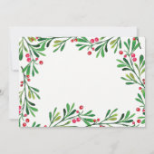Holly Berry Gold Botanical Photo Holiday Kaart (Achterkant)