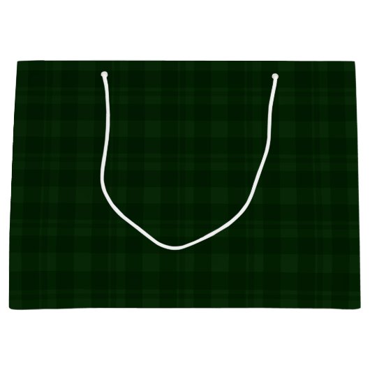 Holly Berry Green Tartan Large Gift Bag Groot Cadeauzakje (Voorkant)
