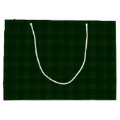 Holly Berry Green Tartan Large Gift Bag Groot Cadeauzakje (Achterkant)