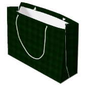 Holly Berry Green Tartan Large Gift Bag Groot Cadeauzakje (Achterkant Gekanteld)