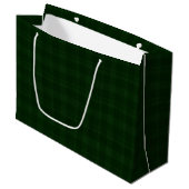 Holly Berry Green Tartan Large Gift Bag Groot Cadeauzakje (Voorkant Gekanteld)