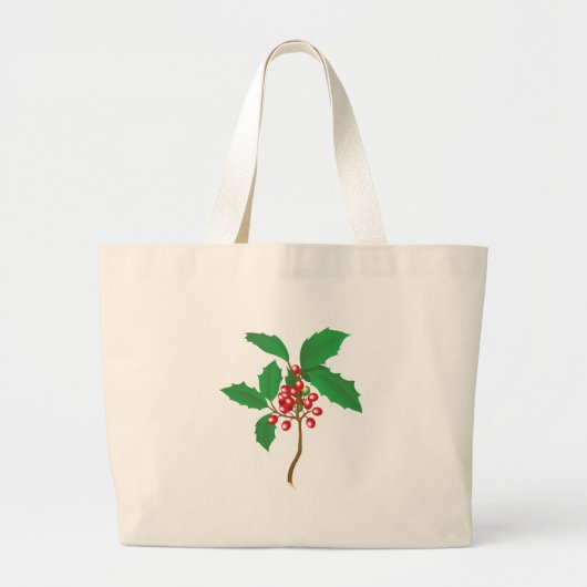 Holly Berry Grote Tote Bag (Voorkant)