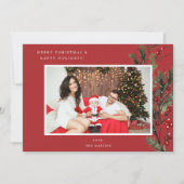 Holly Berry H Foto Holiday of Kerstmis - Rood (Voorkant)