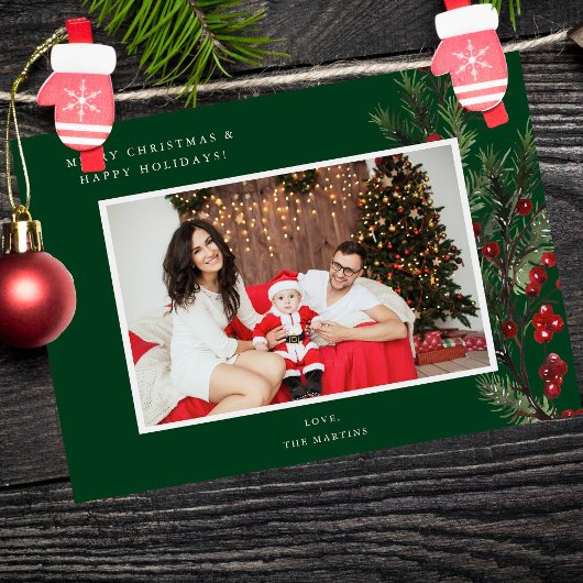 Holly Berry H Foto Vakantie of Kerstmis - Groen