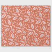 Holly Berry Hand Drawn Illustratiepatroon Cadeaupapier (Vlak)