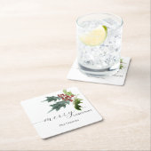 Holly Berry Holiday Kartonnen Onderzetters (Insitu)