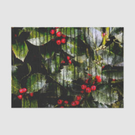 Holly Berry horizontaal tissuepapier