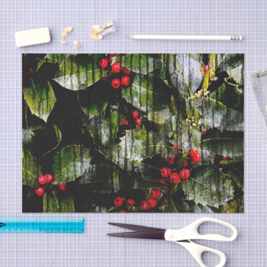 Holly Berry horizontaal tissuepapier (Craft)