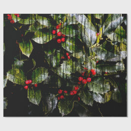 Holly Berry inpakpapier, 30" x 6' Cadeaupapier