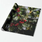 Holly Berry inpakpapier, 30" x 6' Cadeaupapier (Uitgerold)