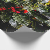 Holly Berry inpakpapier, 30" x 6' Cadeaupapier (Hoek)