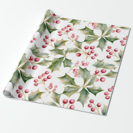 Holly Berry inpakpapier! Cadeaupapier