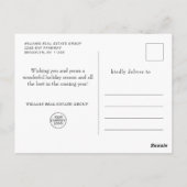 Holly Berry Kardinaal Kerstmis Corporate Groet Briefkaart (Achterkant)