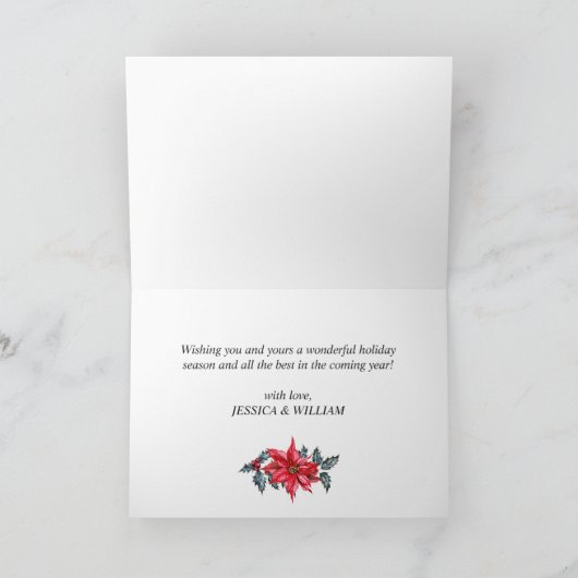 Holly Berry Kardinaal Kerstmis Corporate Groet Feestdagen Kaart (Binnen)