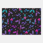 Holly Berry-kerst naadloos patroonpatroon Inpakpapier Vel (Voorkant)