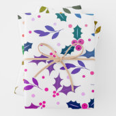 Holly Berry-kerst naadloos patroonpatroon Inpakpapier Vel (In situ)