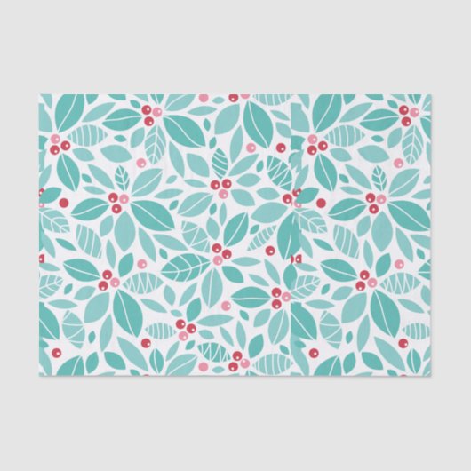 Holly Berry kerst Tissuepapier (Voorkant)