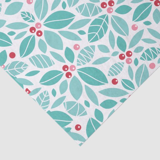 Holly Berry kerst Tissuepapier (Detail)
