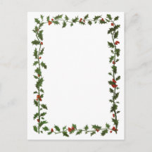 Holly Berry Kerstborder Holiday