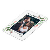 Holly Berry Kerstfeestay Foto Magneet (Linkerzijde)