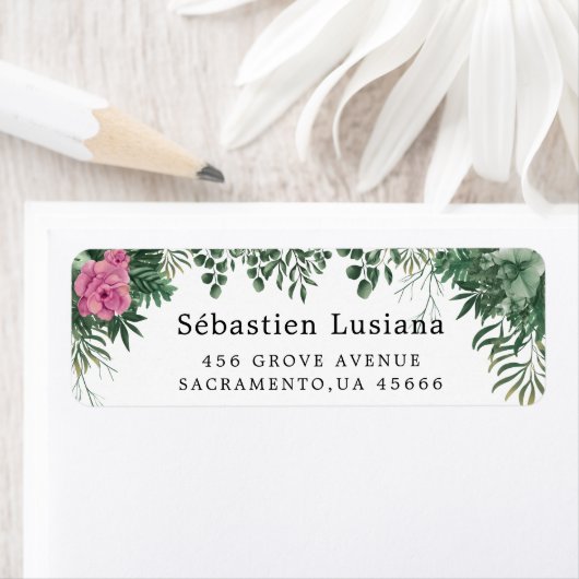 Holly Berry Kerstfeestay Return Address Etiket (Insitu)