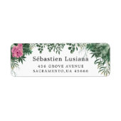 Holly Berry Kerstfeestay Return Address Etiket (Voorkant)