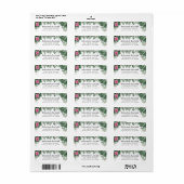 Holly Berry Kerstfeestay Return Address Etiket (Full Sheet)