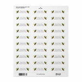 Holly Berry Kerstfeestay Return Address Etiket (Full Sheet)