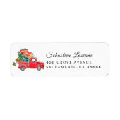 Holly Berry Kerstfeestay Return Address Etiket (Voorkant)