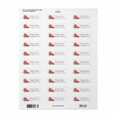 Holly Berry Kerstfeestay Return Address Etiket (Full Sheet)