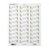 Holly Berry Kerstfeestay Return Address Etiket (Full Sheet)