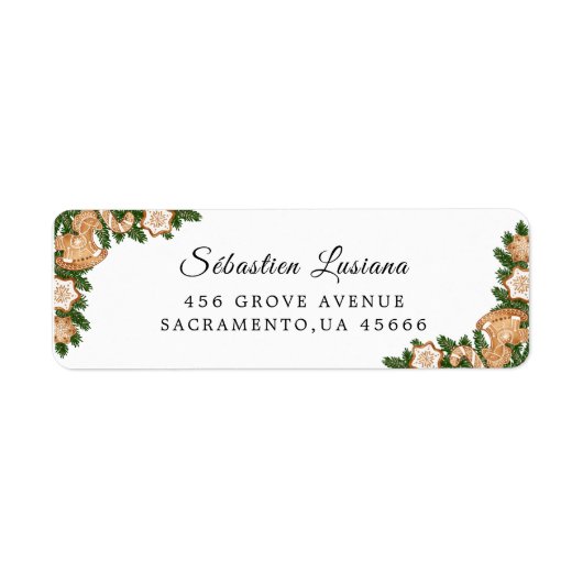 Holly Berry Kerstfeestay Return Address Etiket (Voorkant)