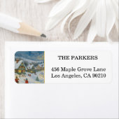 Holly Berry kerstfeestay Return Label (Insitu)