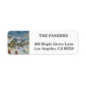 Holly Berry kerstfeestay Return Label (Voorkant)